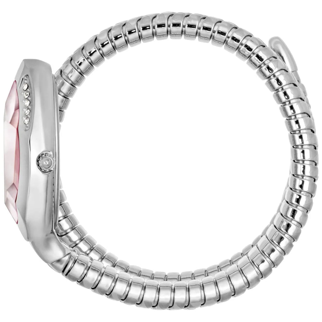 Just Cavalli Signature Snake JC1L225M0015 34mm Women's Quartz Watch – Silver & Pink with Silver Stainless Steel Bracelet