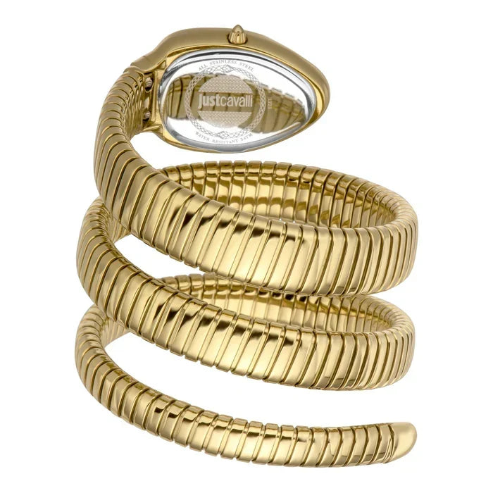 Just Cavalli Signature JC1L224M0035 22mm Women's Quartz Watch – Silver with Gold Stainless Steel Bracelet
