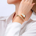 Just Cavalli Signature Snake JC1L227M0035 22mm Women's Quartz Watch – Silver with Gold Stainless Steel Bracelet