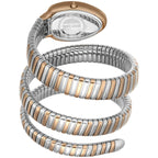 Just Cavalli Signature JC1L228M0085 23mm Women's Quartz Watch – White with Silver & Copper Stainless Steel Bracelet