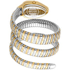 Just Cavalli Signature Snake JC1L226M0055 23mm Women's Quartz Watch – Silver with Silver & Gold Stainless Steel Bracelet