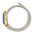 Just Cavalli Signature JC1L224M0075 22mm Women's Quartz Watch – Blue with Silver & Gold Stainless Steel Bracelet