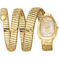 Just Cavalli Signature Snake JC1L226M0025 22mm Women's Quartz Watch – Silver with Gold Stainless Steel Bracelet