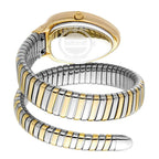 Just Cavalli Signature Snake JC1L227M0065 20mm Women's Quartz Watch – White with Silver & Gold Stainless Steel Bracelet