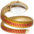 Just Cavalli Signature Snake JC1L251M0045 22mm Women's Quartz Watch – Red with Multicolored Stainless Steel Bracelet