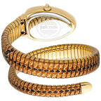 Just Cavalli Signature Snake JC1L251M0025 22mm Women's Quartz Watch – Silver with Gold Stainless Steel Bracelet