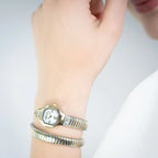 Just Cavalli Signature Snake JC1L326M0055 20mm Women's Quartz Watch – White with Silver & Gold Stainless Steel Bracelet