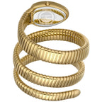 Just Cavalli Signature Snake JC1L228M0035 22mm Women's Quartz Watch – Silver with Gold Stainless Steel Bracelet
