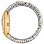 Just Cavalli Signature Snake JC1L230M0065 22mm Women's Quartz Watch – Silver with Silver & Gold Stainless Steel Bracelet