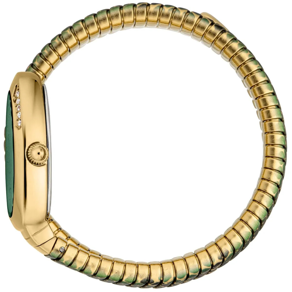 Just Cavalli Signature Snake JC1L251M0035 22mm Women's Quartz Watch – Green with Green Stainless Steel Bracelet