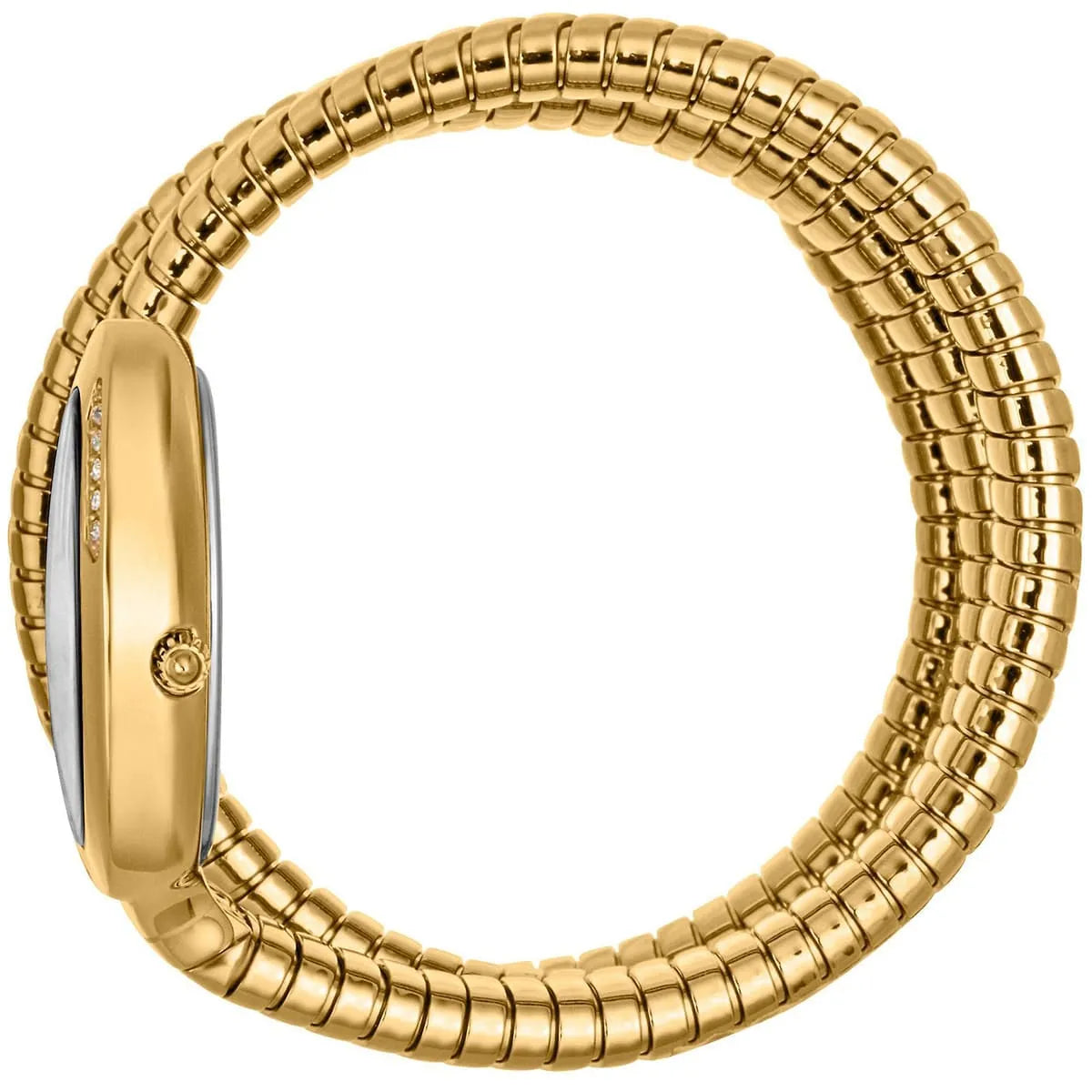 Just Cavalli Signature Snake JC1L228M0035 22mm Women's Quartz Watch – Silver with Gold Stainless Steel Bracelet