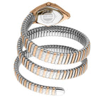 Just Cavalli Signature JC1L304M0075 23mm Women's Quartz Watch – White with Silver & Copper Stainless Steel Bracelet