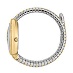 Just Cavalli Signature Snake JC1L227M0065 20mm Women's Quartz Watch – White with Silver & Gold Stainless Steel Bracelet
