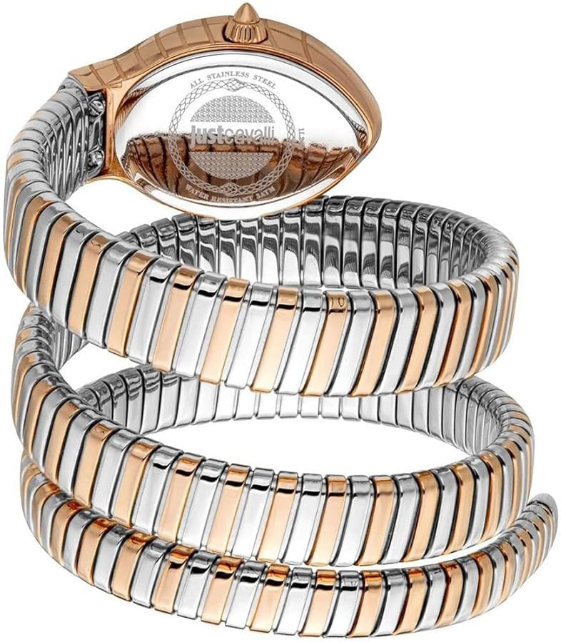 Just Cavalli Signature JC1L248M0075 Women's Quartz Watch – Signature with Silver Stainless Steel Bracelet