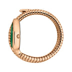 Just Cavalli Signature JC1L232M0045 22mm Women's Quartz Watch – Green with Rose Gold Stainless Steel Bracelet