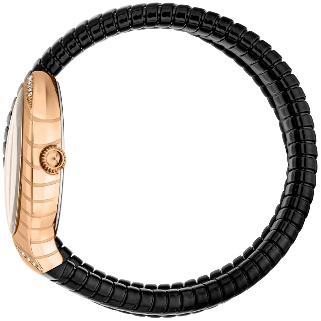 Just Cavalli Signature Snake JC1L248M0085 23mm Women's Quartz Watch – Black with Black Stainless Steel Bracelet