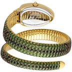 Just Cavalli Signature Snake JC1L251M0035 22mm Women's Quartz Watch – Green with Green Stainless Steel Bracelet
