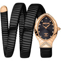 Just Cavalli Signature Snake JC1L248M0085 23mm Women's Quartz Watch – Black with Black Stainless Steel Bracelet
