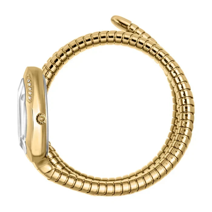 Just Cavalli Signature JC1L224M0035 22mm Women's Quartz Watch – Silver with Gold Stainless Steel Bracelet