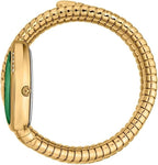 Just Cavalli Signature Snake JC1L230M0045 22mm Women's Quartz Watch – Green with Gold Stainless Steel Bracelet