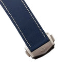 Omega Speedmaster “Silver Snoopy Award” 50th Anniversary Master Quality Watch – White Dial & Navy Leather Strap