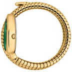 Just Cavalli Signature Snake JC1L232M0035 22mm Women's Quartz Watch – Green with Gold Stainless Steel Bracelet
