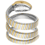 Just Cavalli Signature Snake JC1L232M0055 22mm Women's Quartz Watch – Silver with Silver & Gold Stainless Steel Bracelet