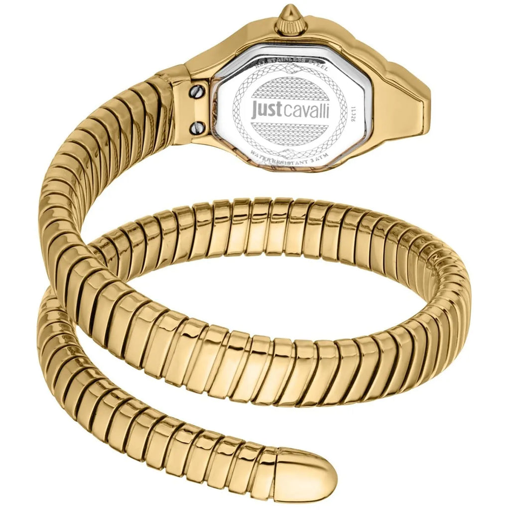 Just Cavalli Signature Snake JC1L326M0025 20mm Women's Quartz Watch – Gold with Gold Stainless Steel Bracelet