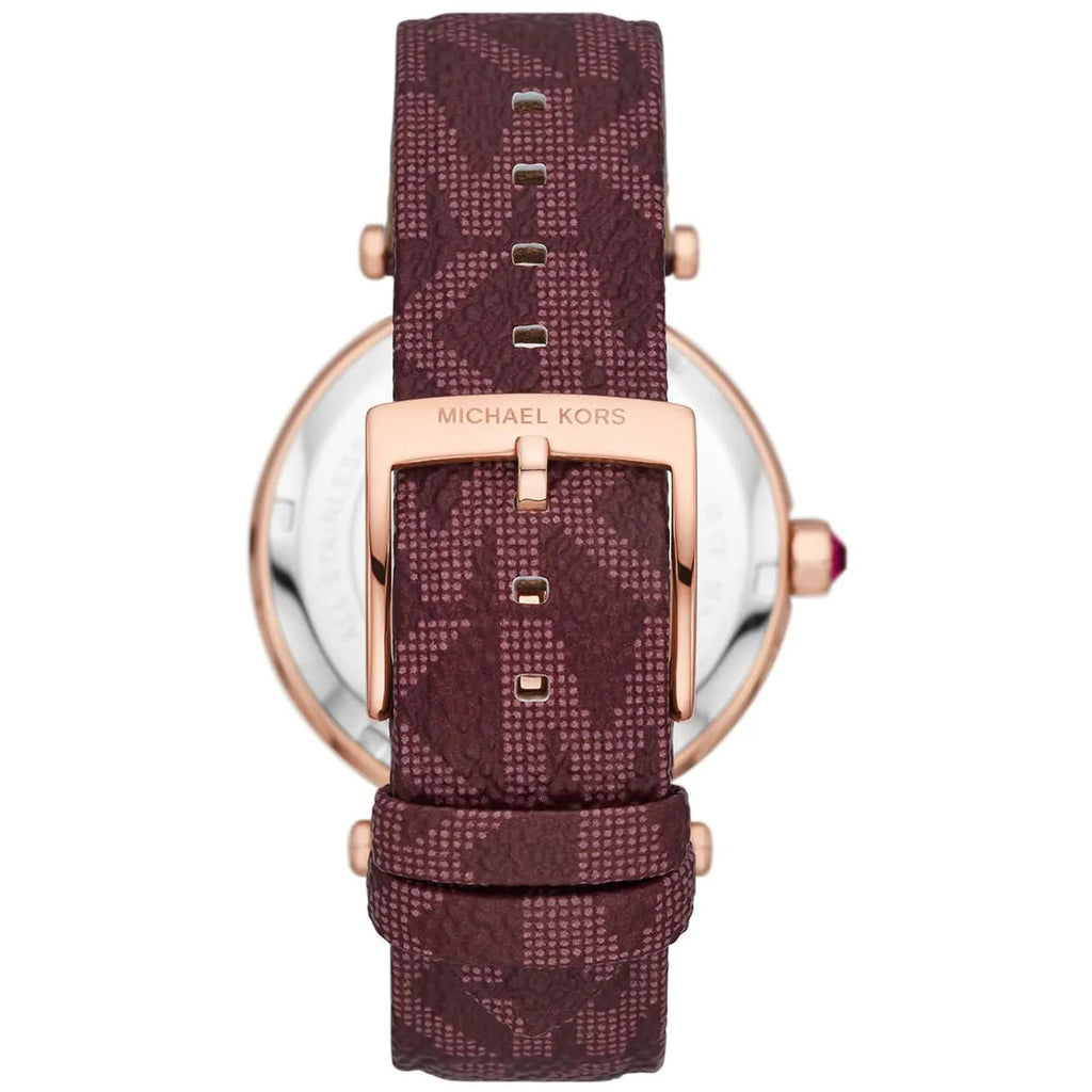 Michael Kors Parker MK2974 39mm Women's Quartz Watch – Pavé Rose Gold with Rose Gold Genuine Leather Strap