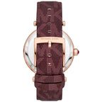 Michael Kors Parker MK2974 39mm Women's Quartz Watch – Pavé Rose Gold with Rose Gold Genuine Leather Strap