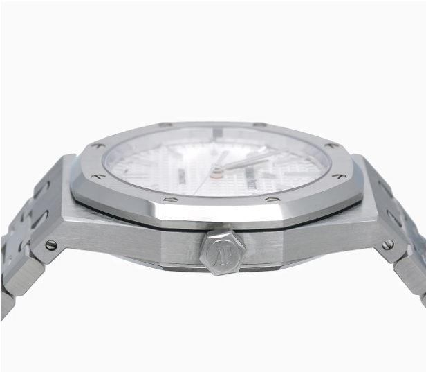 Audemars Piguet Royal Oak 41mm Men's Automatic Watch – White with Silver Stainless Steel Bracelet