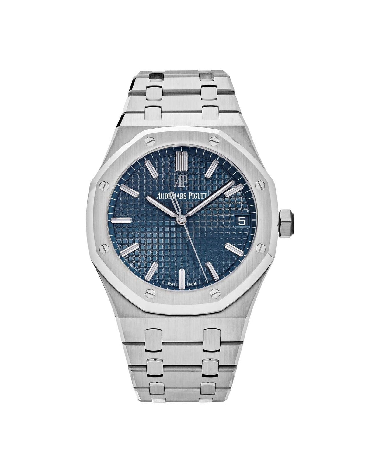 Audemars Piguet Royal Oak 41mm Men's Automatic Watch – Navy with Silver Stainless Steel Bracelet