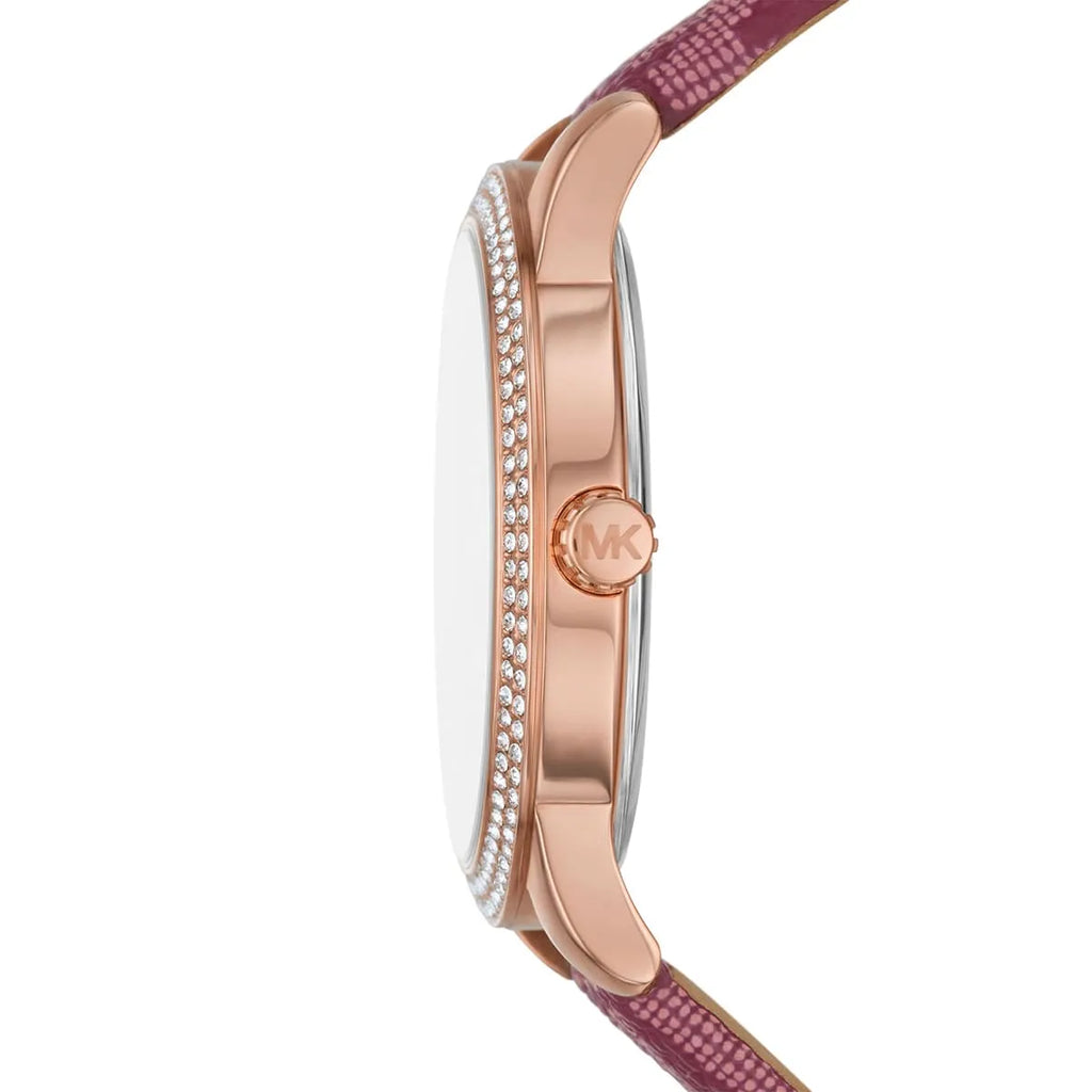 Michael Kors Camille MK2967 33mm Women's Chronograph Watch – Pavé Rose Gold with Rose Gold Stainless Steel Bracelet