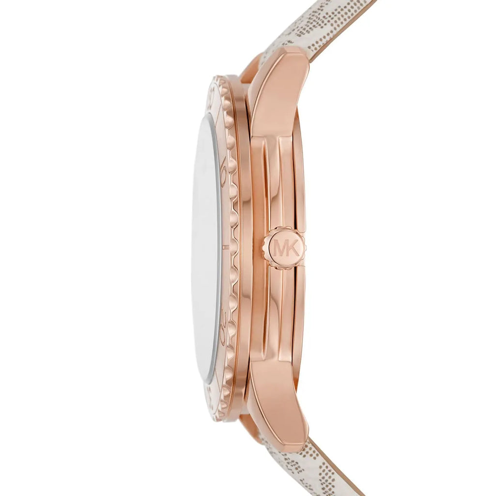 Michael Kors Runway MK6980 37mm Women's Quartz Watch – Pavé Rose Gold with Rose Gold Stainless Steel Bracelet