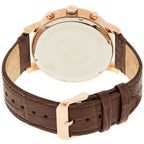Tommy Hilfiger Evan 1710394 44mm Men's Chronograph Watch – Cream & Brown Genuine Leather Strap