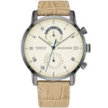 Tommy Hilfiger Kane 1710399 44mm Men's Multi-Function Watch – Beige & Beige Genuine Leather Strap