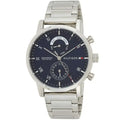 Tommy Hilfiger Kane 1710401 44mm Men's Multi-Function Watch – Blue & Silver Stainless Steel Bracelet