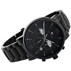 Tommy Hilfiger Evan 1710410 44mm Men's Multi-Function Watch – Black & Black Stainless Steel Bracelet