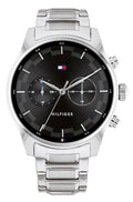 Tommy Hilfiger Daniel 1710419 46mm Men's Multi-Function Watch – Black & Silver Stainless Steel Bracelet