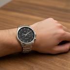 Tommy Hilfiger Daniel 1710419 46mm Men's Multi-Function Watch – Black & Silver Stainless Steel Bracelet