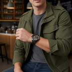 Tommy Hilfiger Henry 1710479 44mm Men's Quartz Watch – Gunmetal Skeleton & Gunmetal Stainless Steel Bracelet