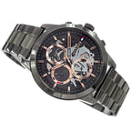 Tommy Hilfiger Henry 1710479 44mm Men's Quartz Watch – Gunmetal Skeleton & Gunmetal Stainless Steel Bracelet