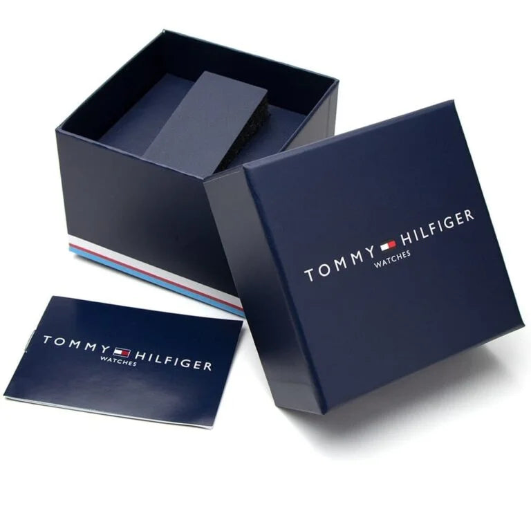 Tommy Hilfiger Tyson 1710588 44mm Men's Multi-Function Watch – Navy Blue & Silver Stainless Steel Bracelet