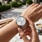 Tommy Hilfiger Jenna 1781942 40mm Women's Multi-Function Watch – White & Silver Stainless Steel Mesh Bracelet