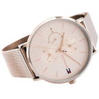 Tommy Hilfiger Jenna 1781944 40mm Women's Multi-Function Watch – Rose Gold Sunray & Rose Gold Stainless Steel Mesh Bracelet