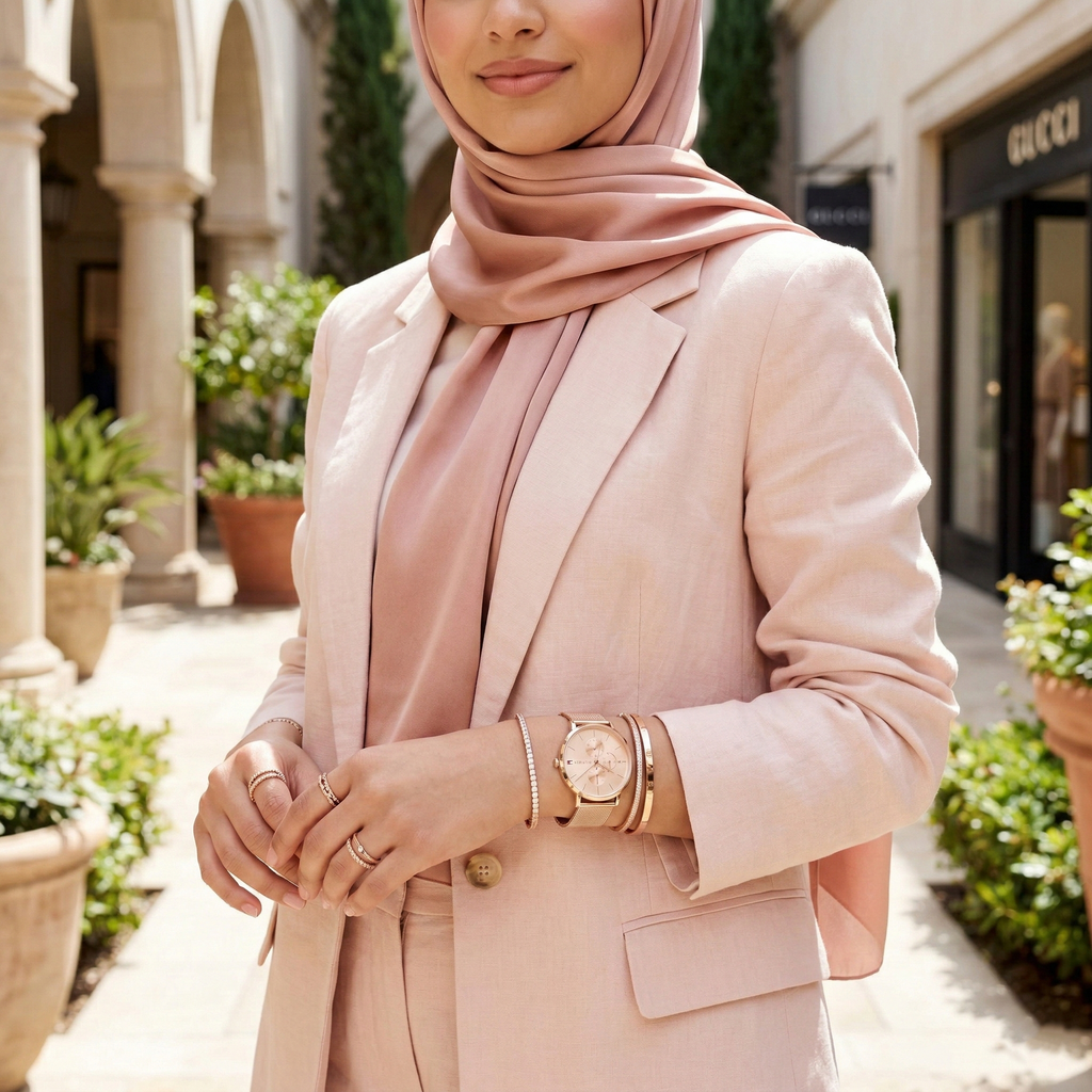 Tommy Hilfiger Jenna 1781944 40mm Women's Multi-Function Watch – Rose Gold Sunray & Rose Gold Stainless Steel Mesh Bracelet
