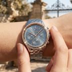 Tommy Hilfiger Ari 1781976 38mm Women's Multi-Function Watch – Slate Blue & Silver Stainless Steel Bracelet