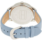 Tommy Hilfiger Brooke 1782023 38mm Women's Multi-Function Watch – Silver Sunray & Light Blue Genuine Leather Strap