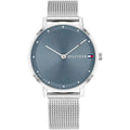 Tommy Hilfiger Pippa 1782149 35mm Women's Quartz Watch – Navy Blue Sunray & Silver Stainless Steel Mesh Bracelet