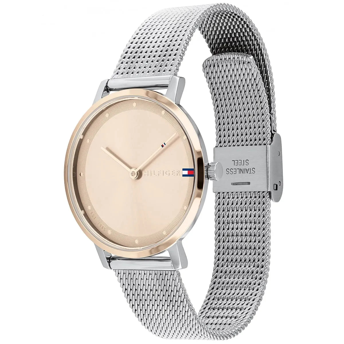 Tommy Hilfiger Pippa 1782151 35mm Women's Quartz Watch – Rose Gold & Silver Stainless Steel Mesh Bracelet